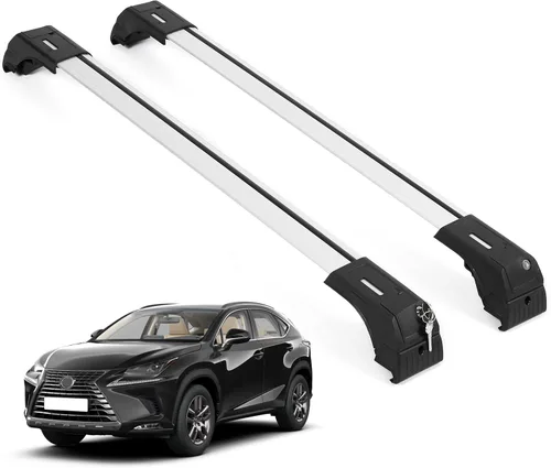 Miniatura 11 de ERKUL Barras transversales de techo para VW Volkswagen ID.4 2021-2025 Barras transversales de aluminio con bloqueo antirrobo para techo Negro