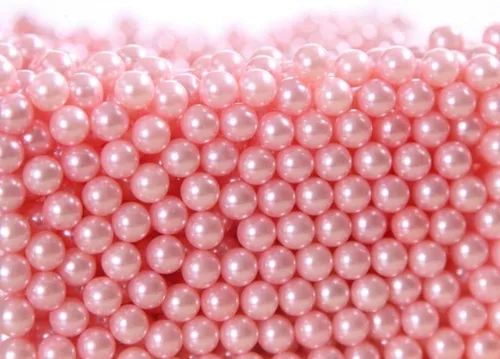 Cuentas de maquillaje para pinceles, perlas de imitación artísticas, 1500 cuentas redondas de perlas rosas para sujetar brochas de maquillaje, lápiz