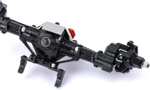 Miniatura 5 de RZXYL 1/10 Ejes Portal completos de aleación de aluminio para Axial SCX10 D90 RC Crawler Car Upgrades (negro)