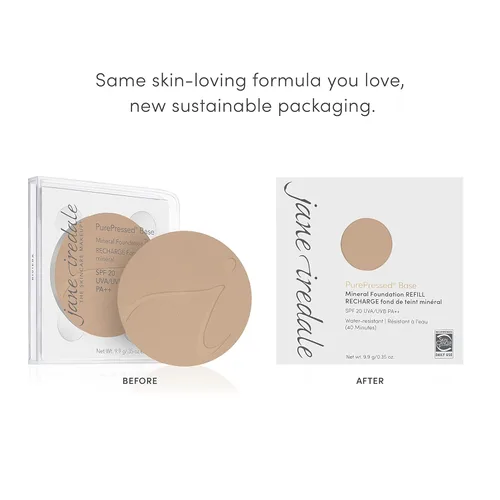 Miniatura 6 de Jane Iredale PurePressed Base Polvo Mineral de Maquillaje de Repuesto o Juego de Compacto Rellenable Polvo Prensado Semi Mate con SPF Sin Talco