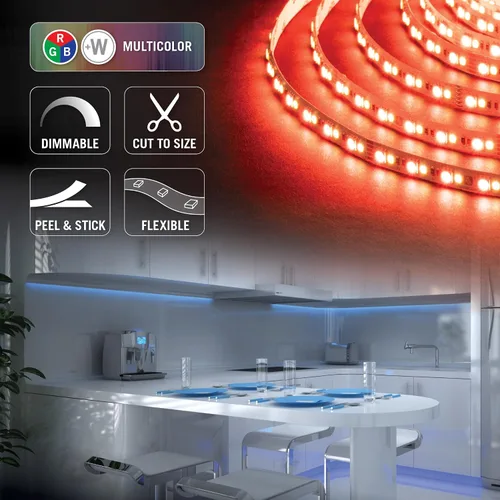 Miniatura 4 de Armacost Lighting RibbonFlex Pro - Cinta de luz LED multicolor y blanca de 60 + 60 LEDs/m, 8.2 pies (8.2 ft) (624210)