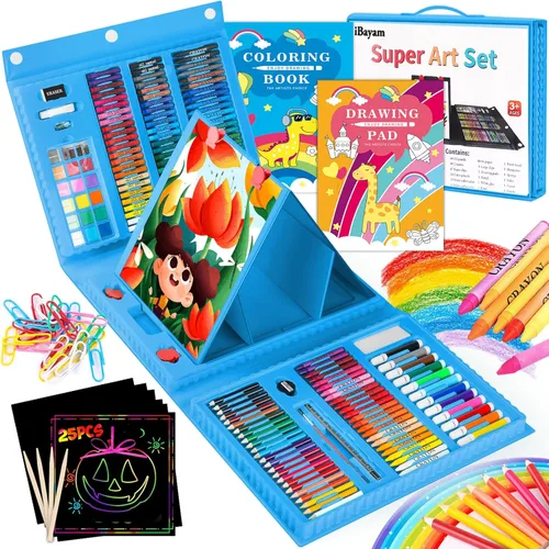 Miniatura 10 de iBayam Kit de arte, paquete de 251 suministros de arte, kits de dibujo, caja de regalo para artes y manualidades, caja de regalo para niños