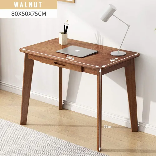 Miniatura 2 de IOTXY Escritorio de Escritura de Madera Maciza - Mesa de Trabajo de Oficina en Casa con Cajón, Mesa de Trabajo y Estudio para Computadora Portátil