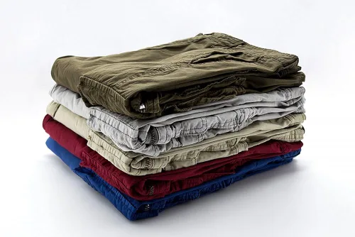 Miniatura 7 de Leward Pantalones cortos cargo de sarga de algodón para hombre, ligeros para uso al aire libre