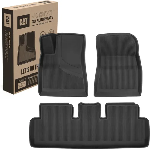 Miniatura 14 de CAT® Signature™ - Alfombrillas resistentes de 3 piezas para todo tipo de clima para automóviles, camiones y SUV, juego completo de alfombrillas