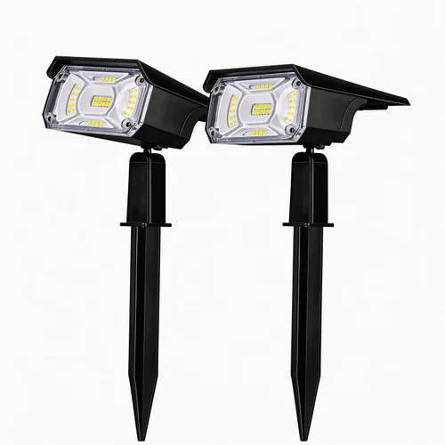 Miniatura 18 de LEREKAM 40 focos LED, IP65, impermeables, con energía solar, 2 en 1, luz de pared, luces de paisajismo al aire libre, encendido/apagado automático