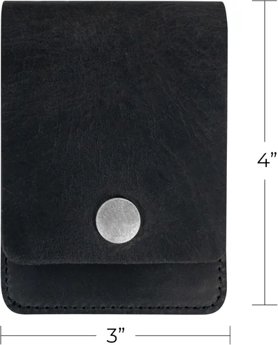 Miniatura 27 de Hide & Drink, Cartera vertical con bolsillo frontal con ranura para tarjetas, almacenamiento compacto para billetes, tarjetero, cuero de grano