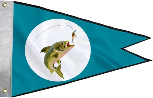 Miniatura 6 de BannerBuzz Burgee - Bandera de doble cara con bolsillos para poste u ojales a la izquierda, tela de poliéster de punto de 90 GSM, impresión UV a