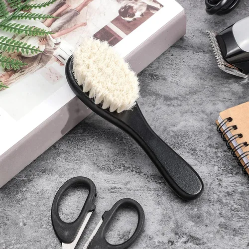 Miniatura 8 de Shappy 2 piezas de cepillo de peluquero para hombre, cepillo de barba para el cuello, herramienta de aseo suave con mango de madera para kits