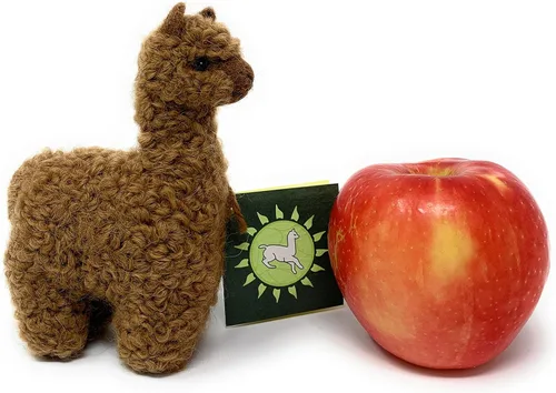 Miniatura 9 de Inca Fashions - Figura y adorno de alpaca realista de fieltro, hecho a mano con hilo 100% de lana de alpaca (marrón oscuro)