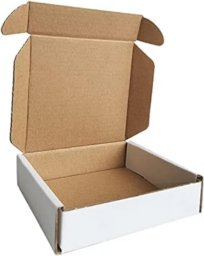 Miniatura 20 de Sobres corrugados de 5 x 5 x 2 pulgadas, paquete de 25, cajas de envío de cartón, color blanco (CM552-25)