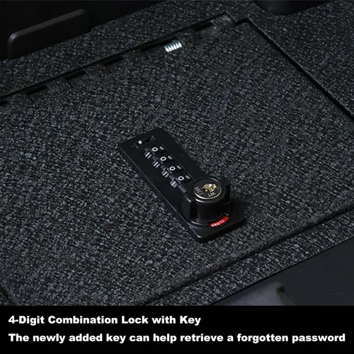 Miniatura 2 de Caja Fuerte para Consola Central - Caja Fuerte para Pistola de Consola KEREN Compatible con Dodge Ram 1500 2500 3500 2013-2018 con Reproductor