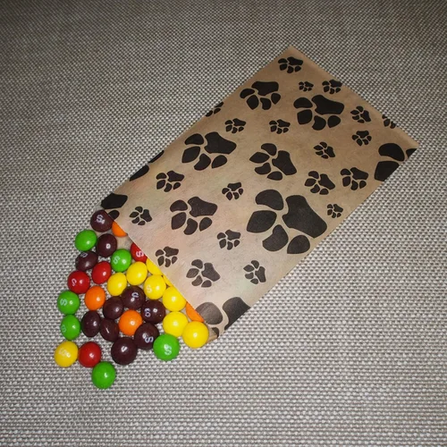 Miniatura 2 de CuteBox Pawprint - Bolsas de regalo de papel plano de estraza (4 x 6 pulgadas) para manualidades, recuerdos de fiesta, venta al por menor