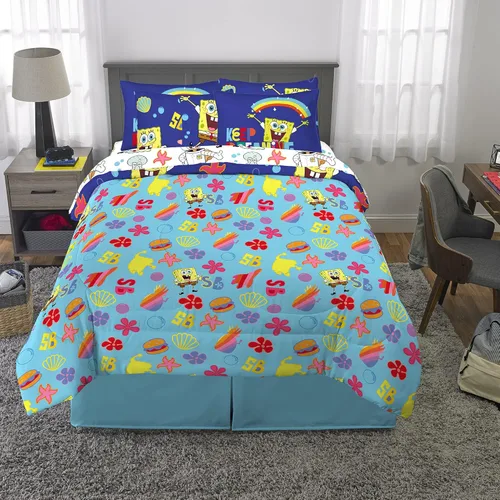 Miniatura 288 de Franco - Juego de edredón y sábanas supersuaves con funda, para niños, 7 piezas, tamaño matrimonial, Five Nights At Freddy's Cinco noches en Freddy's