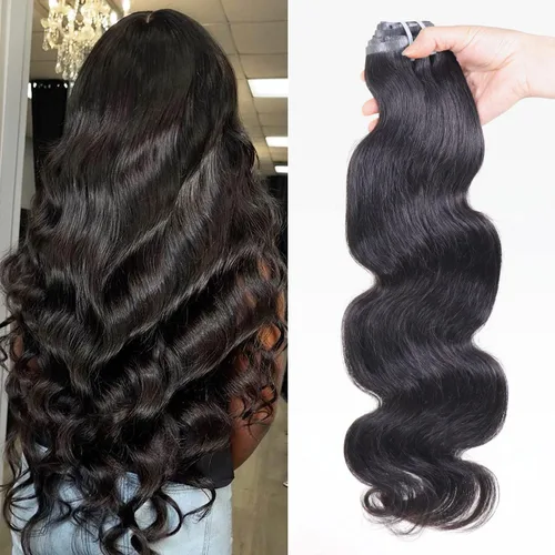 Miniatura 9 de Extensiones de cabello humano rizado sin costuras 3A 3B, color negro natural, ultra fino, doble trama, PU, invisible, clip, 7 unidades, 14 pulgadas