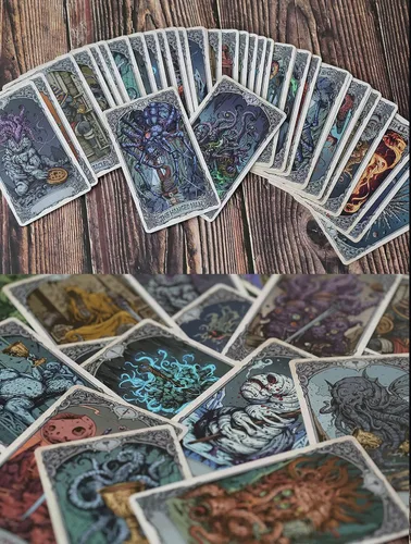 Miniatura 3 de Cthulhu - Juego de misterio de pulpo, fantasía mítica, cartas de tarot, cartas coleccionables de adivinación, barajas para fiesta mágica, tarjetas