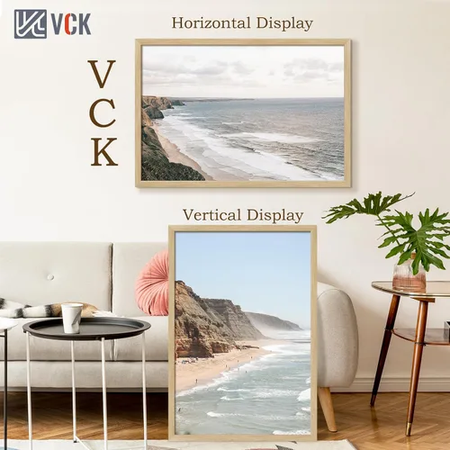 Miniatura 69 de VCK Marcos para póster de madera maciza de 22.375 x 34 pulgadas, marco de fotos A1 negro con montaje en pared, paquete de 3