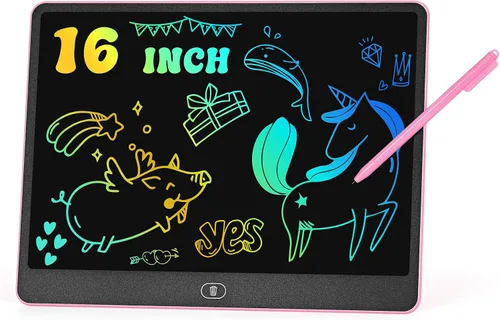 Miniatura 10 de Tableta de escritura LCD para niños, tablero electrónico colorido para garabatos electrónicos de 15 pulgadas para niños a partir de 3 años, juguetes