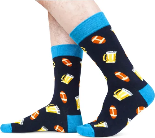 Miniatura 2 de sockfun Divertidos calcetines locos y tontos para hombres, calcetines de cerveza, regalos para los amantes de la cerveza, regalos divertidos
