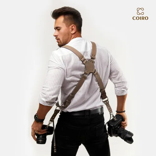 Miniatura 7 de C Coiro Dual Camera Harness Leather Camera Strap DSLR/SLR, All-Day Comfort