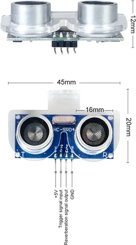 Miniatura 2 de 2 unids ultrasónico módulo sensor de distancia con 2 unids soporte de montaje para Raspberry Pi Arduino Uno R3 Mega 2560 Nano Smart Robótica