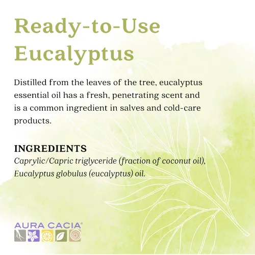 Miniatura 2 de Aura Cacia Aceite esencial de eucalipto listo para usar 4 fl oz Líquido