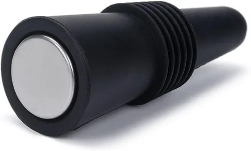 Miniatura 4 de OHMAXHO Tapones de vino (juego de 5), tapón de silicona para botella de vino y tapones para botellas de bebidas, color negro