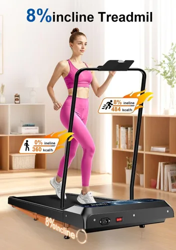 Miniatura 2 de Walking Treadmill Pad with Incline, Walking 2.5HP for Home and Office, 265Lbs Weight Capacity, Treadmill with APP & Remote Control, LED Display Moon