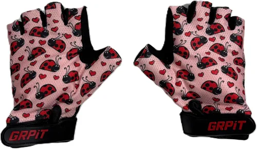 Guantes infantiles para ciclismo, scootering y diversión en el patio de recreo Guantes de bicicleta acolchados de medio dedo para niños y niñas de