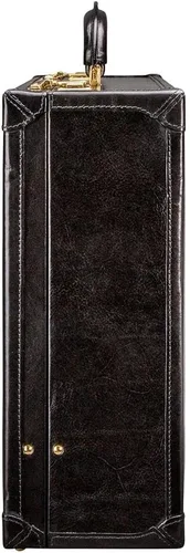 Miniatura 4 de Maxwell Scott Mens Quality Leather Large Attaché Briefcase The Buroni Handmade In Italy Night Black