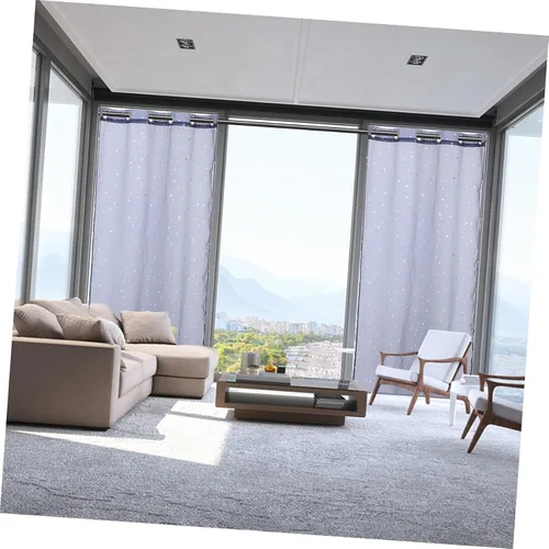Miniatura 8 de DECHOUS Cortinas transparentes de gasa azul marino de lujo para sala de estar, dormitorio, ventana de tul