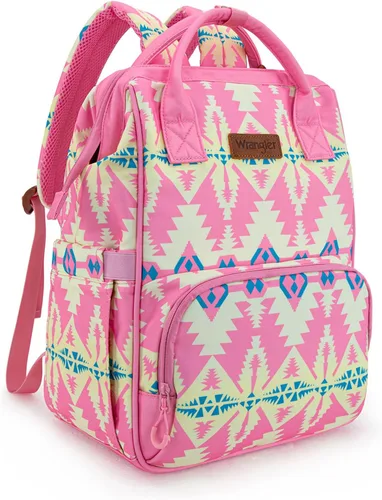 Mochila de Pañales Montana West Wrangler Mochila de Pañales para Bebé Estilo Vaquero, Estándar Tt-rosa