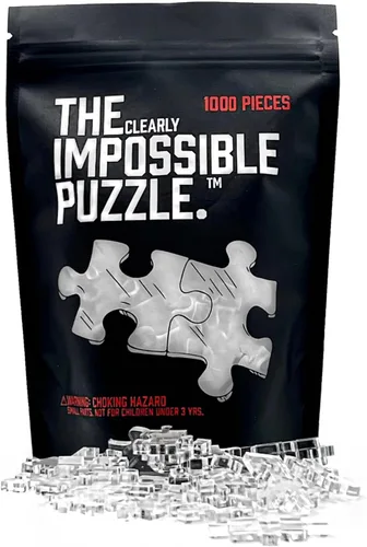 Miniatura 2 de The Clearly Impossible Puzzle ® - Rompecabezas de 100 piezas - Clear Difficult - Piezas de borde falso - Rompecabezas duro transparente - 100 piezas