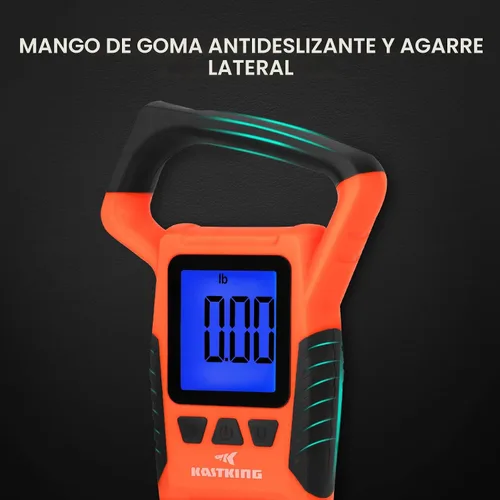 Miniatura 5 de KastKing Báscula de pescado, báscula digital flotante impermeable WideView, pantalla LCD grande de 2.5 pulgadas, capacidad de 110 libras, multimodo