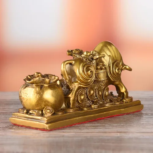 Miniatura 6 de BRASSTAR TQZMPT1 - TQZMPT1 - TQZMPT1 - Estatua de Feng Shui de latón tira de riqueza con monedas, estatua de fortuna y suerte reunir regalos
