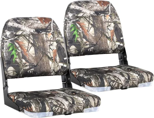 Miniatura 14 de Asiento plegable marino de respaldo bajo premium, tornillos de acero inoxidable incluidos A21-Blanco/Carbón (2 asientos)