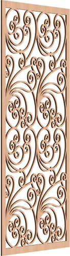 Miniatura 18 de 9 3/8"W x 24 3/8"H x 1/4"T Marilla Decorativos Paneles de Pared de Madera Calado, Abedul