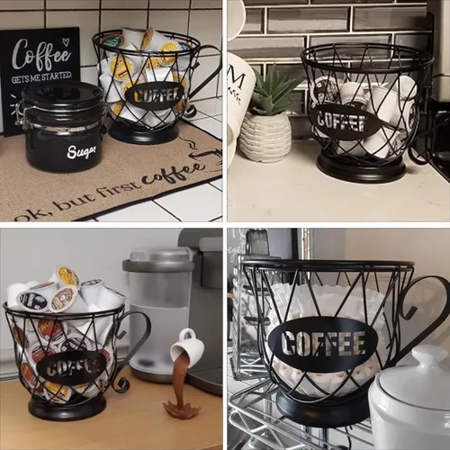Miniatura 4 de TreeLen Soporte para cápsulas de café, organizador de tazas K, soporte de taza K de gran capacidad para tazas de 40 K, almacenamiento de cápsulas K