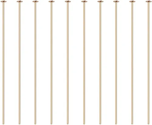 Miniatura 11 de BENECREAT 100 pines de bola chapados en oro real de 18 quilates, calibre 22, para hacer joyas de bricolaje, 1.4 pulgadas de largo
