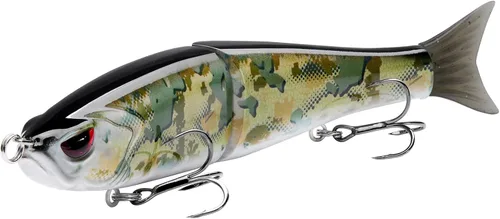 Miniatura 7 de Señuelos Bassdash SwimShad Glide articulados Swimbait Lubina Cachorro Salmón Trucha Almizclado Señuelo de Pesca Bajo Largemouth