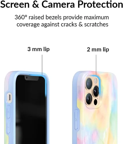 Miniatura 3 de VELVET CAVIAR para iPhone 13 Pro - Funda compatible con MagSafe - Probada para caídas de 10 pies - Estampado de tie dye en tonos pastel Pastel Tie