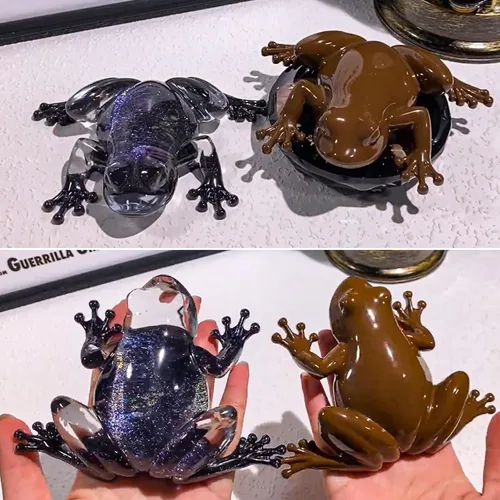 Miniatura 4 de 2 piezas de moldes de resina en forma de rana, moldes de silicona para animales, moldes de resina 3D lindos para fundición de epoxi, molde de rana