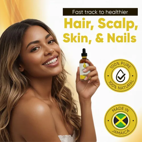 Miniatura 2 de Aceite de ricino negro jamaicano, aceite de ricino 100% puro para el crecimiento del cabello, cuidado del cuero cabelludo, piel brillante y uñas.