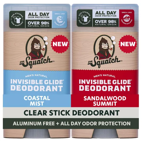 Miniatura 17 de Dr. Squatch Invisible Glide Natural Desodorante para hombre, deslizamiento suave, sin manchas, desodorante sin aluminio para hombres, seguro