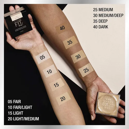 Miniatura 4 de Maybelline Fit Me - Polvo fijador suelto, polvo facial de maquillaje y polvo de acabado, Claro, 1 unidad