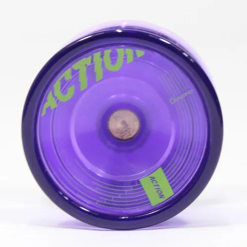 Miniatura 3 de Action Yoyo - YoYo de plástico Fingerspin (translúcido azul verde desvanecido)