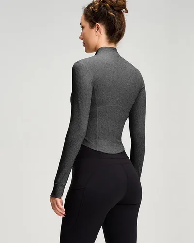 Miniatura 3 de QUEENIEKE Womens Athletic Workout Jackets Cottony-Soft Full Zip Slim Fit Running Jacket 0703