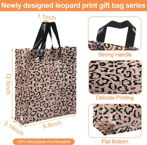 Miniatura 3 de Tudomro 150 bolsas de boutique a granel de 10 x 13 pulgadas, bolsas de plástico reutilizables para regalos de compras con asas para pequeñas