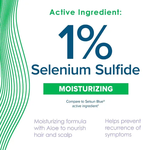Miniatura 3 de True+Real Champú hidratante para la caspa con aloe y sulfuro de selenio 1%, 11fl oz