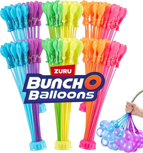 ZURU, Bunch O Balloons, Fiesta tropical - Globos de agua autosellables y de llenado rápido, +200 globos de colores tropicales para diversión al aire